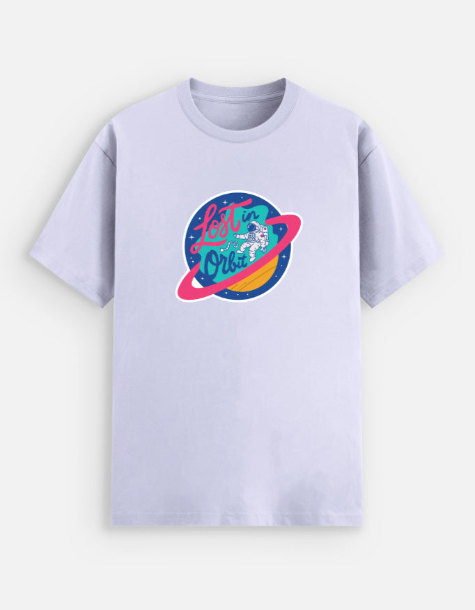 Lost In Orbit - Unisex Stretch T-shirt Cotton Stretch T-shirt Mango Kulfi Lavender S