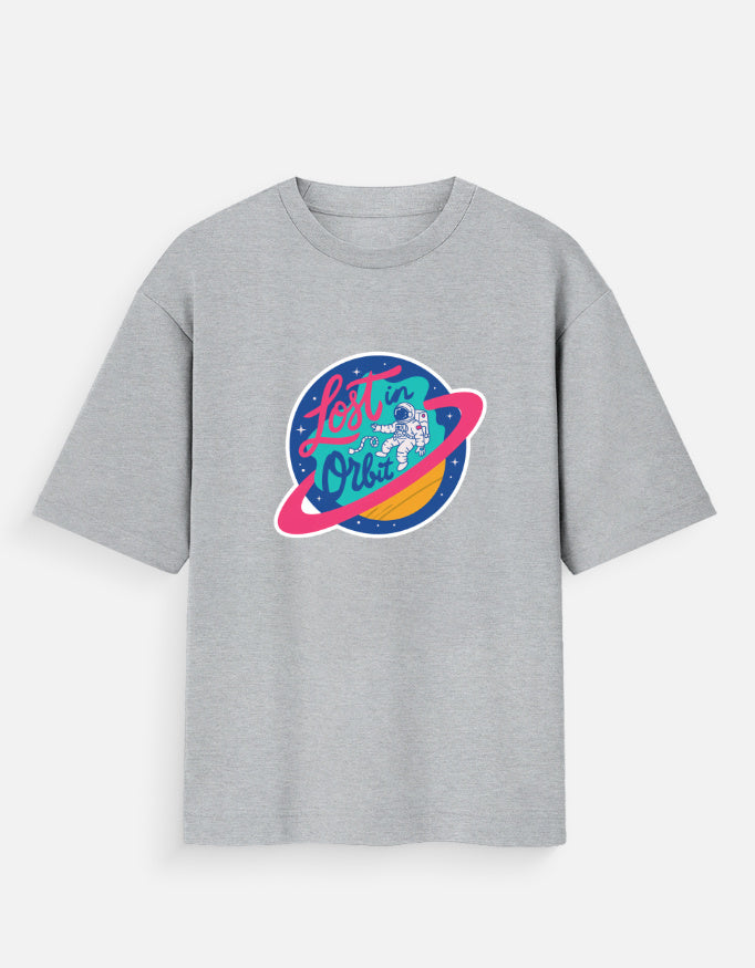 Lost In Orbit - Unisex Oversized Standard T-Shirt Unisex Oversized Standard T-Shirt Mango Kulfi Grey Melange XS