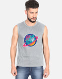 Lost In Orbit - Men's Sleeveless T-Shirt Men's Sleeveless T-Shirt Mango Kulfi Grey Melange S