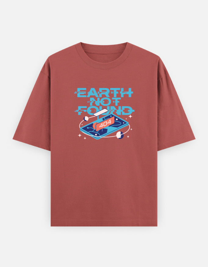 Earth Not Found - Unisex Oversized Classic T-Shirt Unisex Oversized Classic T-Shirt Mango Kulfi Coral XS