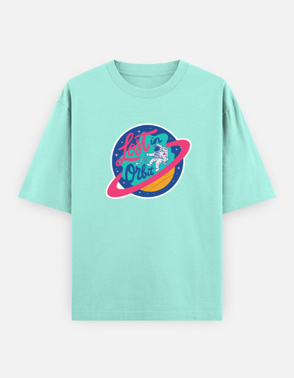 Lost In Orbit - Unisex Oversized Classic T-Shirt Unisex Oversized Classic T-Shirt Mango Kulfi