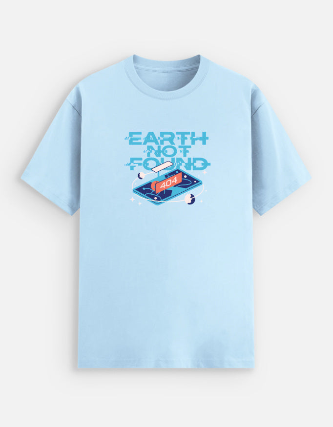 Earth Not Found - Unisex Stretch T-shirt Cotton Stretch T-shirt Mango Kulfi Baby Blue S