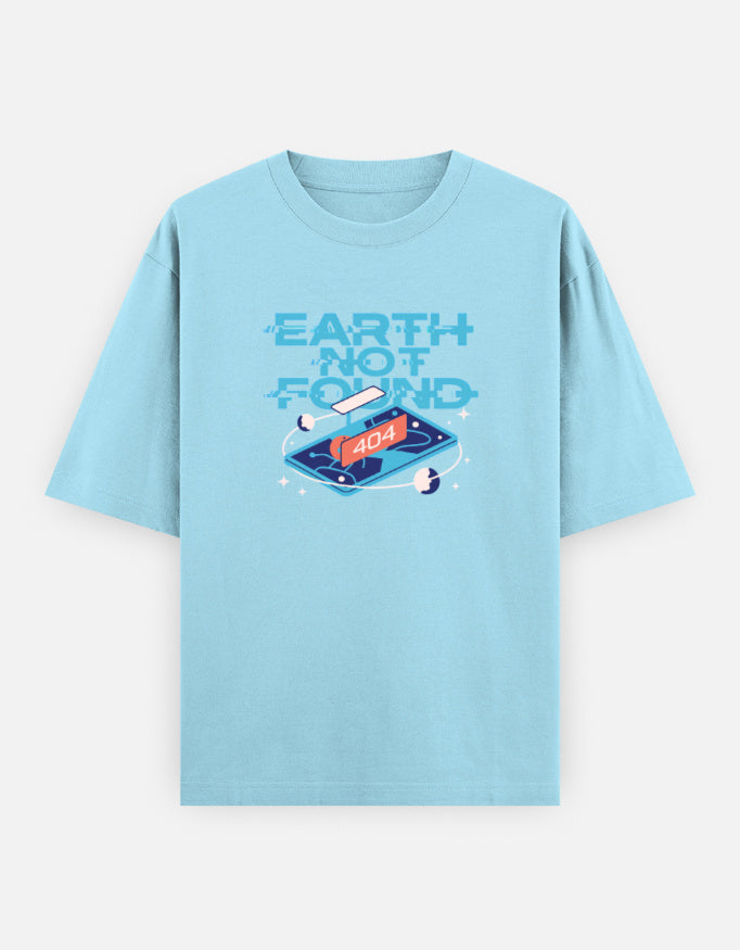 Earth Not Found - Unisex Oversized Classic T-Shirt Unisex Oversized Classic T-Shirt Mango Kulfi Baby Blue XS