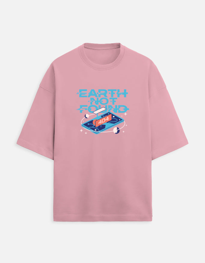 Earth Not Found - Unisex Terry Oversized Tee Unisex Terry Oversized Tee Mango Kulfi Flamingo XS