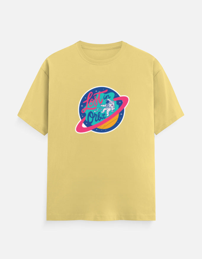 Lost In Orbit - Unisex Classic Crew T-Shirt Unisex Classic Crew T-Shirt Mango Kulfi Yellow S