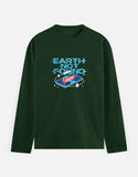 Earth Not Found - Men's Full Sleeve T-Shirt Men's Full Sleeve T-Shirt Mango Kulfi Bottle Green S