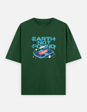 Earth Not Found - Unisex Oversized Classic T-Shirt Unisex Oversized Classic T-Shirt Mango Kulfi Bottle Green XS