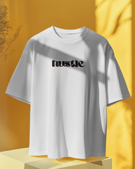 Hustle: Terry Oversized T-Shirt Terry Oversized T-Shirt Mango Kulfi White S