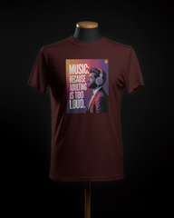 Adulting Is Loud: Men's Round Neck Half Sleeve Classic T-Shirt Men's Round Neck Half Sleeve Classic T-Shirt Mango Kulfi Maroon S