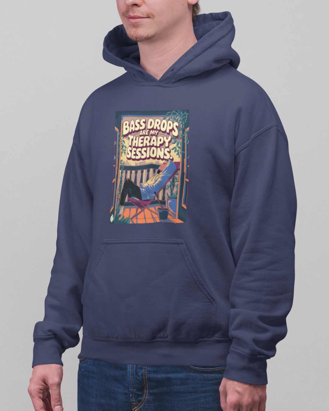 Bass Drop: Unisex Hooded SweatShirt Unisex Hooded SweatShirt Mango Kulfi