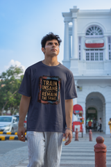 Train Insane: Men's Oversized T-Shirt Oversized Standard T-Shirt Mango Kulfi