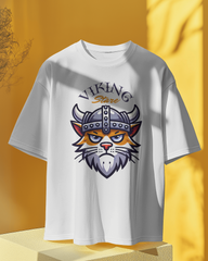 Viking Stare - Terry Oversized T-Shirt Unisex Terry Oversized T-Shirt Mango Kulfi S