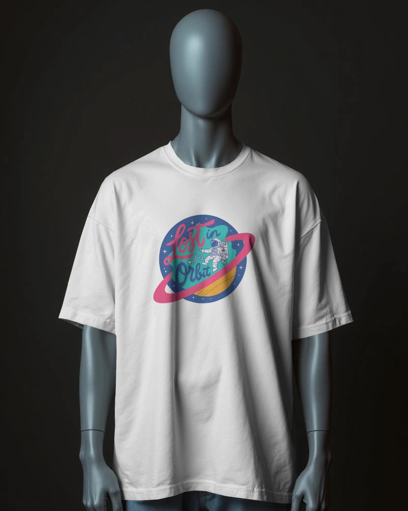 Lost In Orbit - Unisex Oversized Classic T-Shirt Unisex Oversized Classic T-Shirt Mango Kulfi