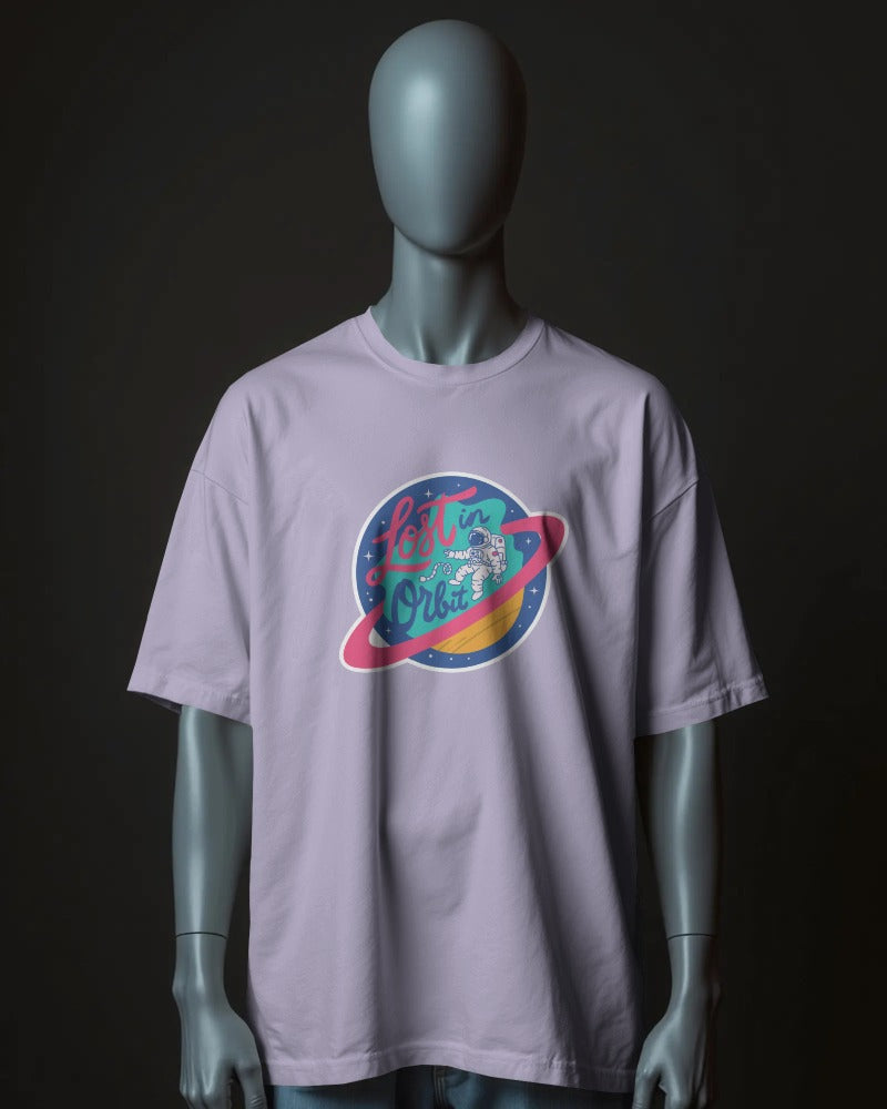Lost In Orbit - Unisex Oversized Classic T-Shirt Unisex Oversized Classic T-Shirt Mango Kulfi
