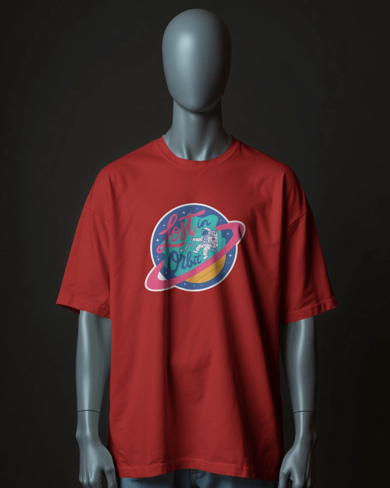 Lost In Orbit - Unisex Oversized Classic T-Shirt Unisex Oversized Classic T-Shirt Mango Kulfi